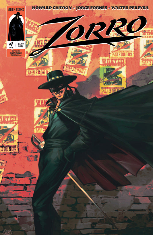 ZORRO #1 VARIANT B (TOMASELLI) (IDW Publishing 2026) 1st Print Comic