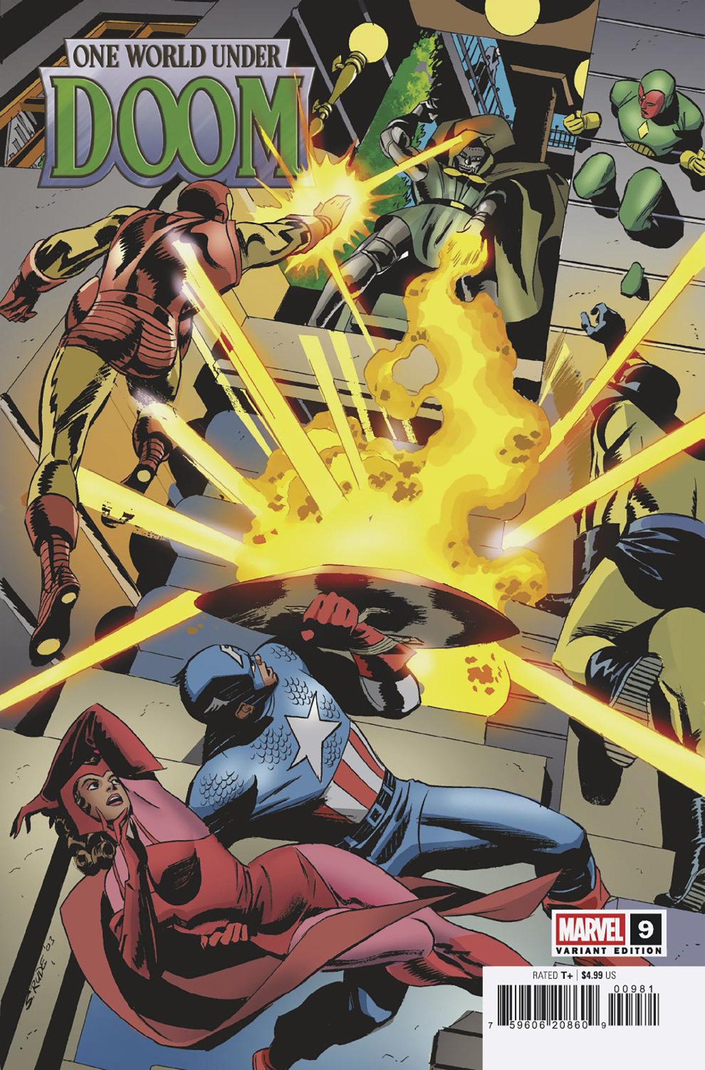 ONE WORLD UNDER DOOM #9 STEVE RUDE VARIANT