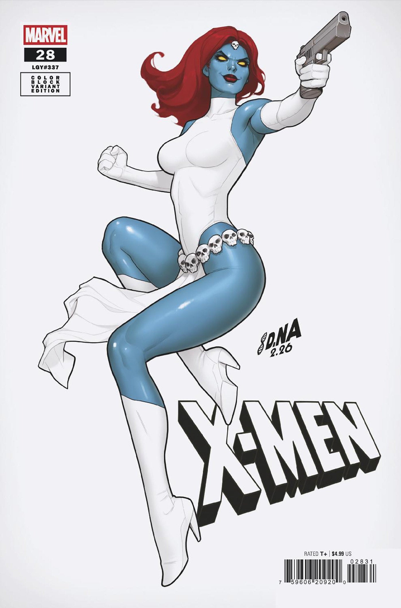 X-MEN #28 DAVID NAKAYAMA COLOR BLOCK WHITE VARIANT (Marvel 2026) 1st Print Comic