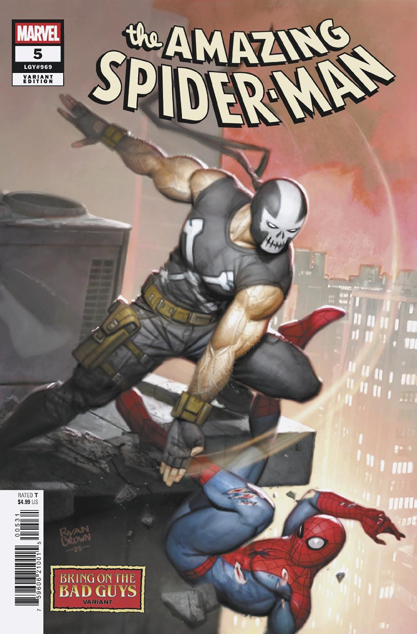 AMAZING SPIDER-MAN #5 RYAN BROWN BRING ON THE BAD GUYS VARIANT