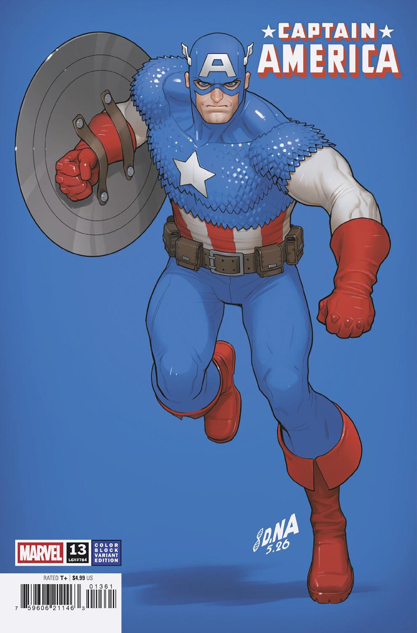 CAPTAIN AMERICA #13 DAVID NAKAYAMA COLOR BLOCK BLUE VARIANT [ARM] (2026) Comic