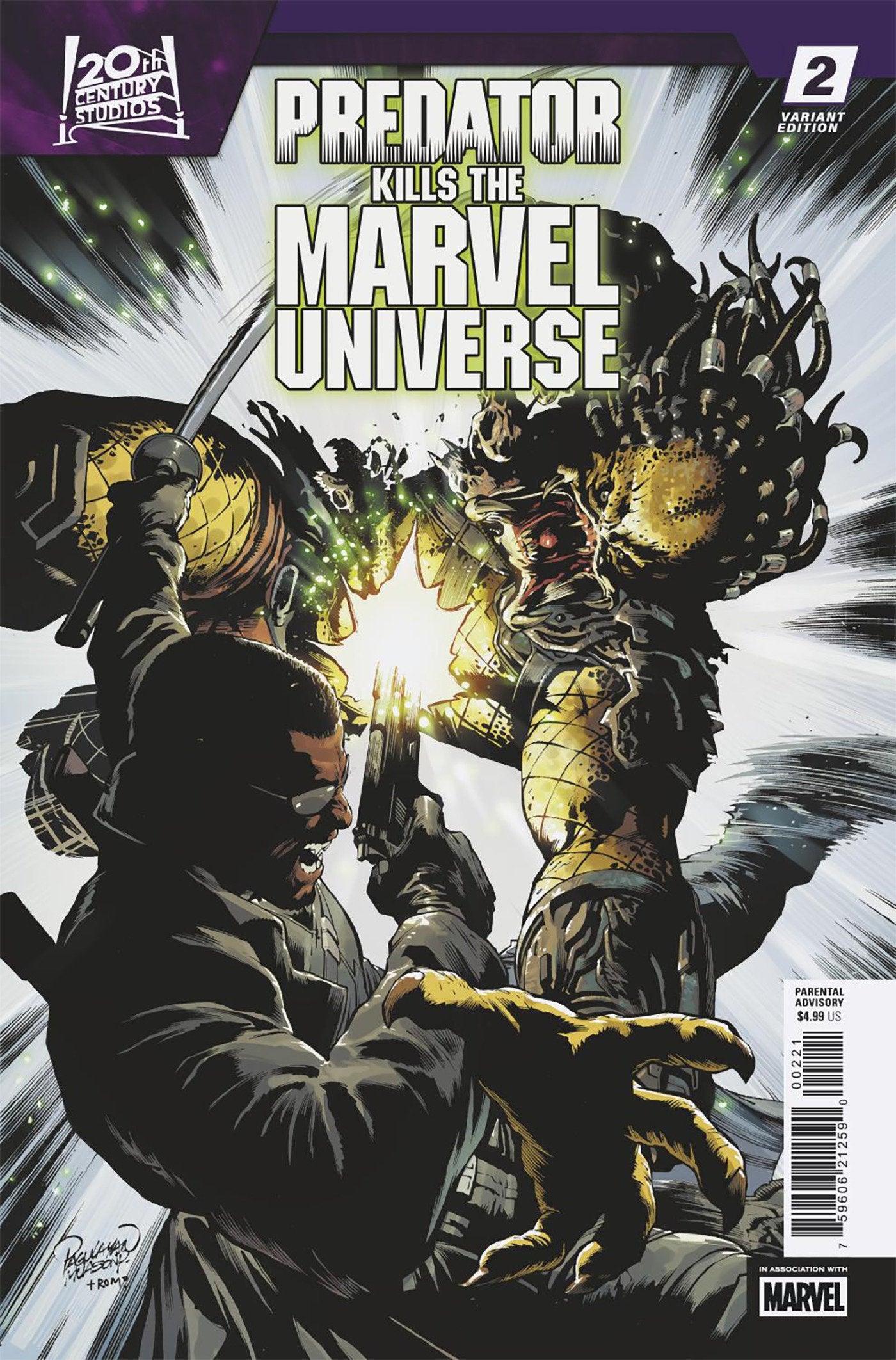PREDATOR KILLS THE MARVEL UNIVERSE #2 CARLO PAGULAYAN HUNTING THE HUNTERS VARIANT
