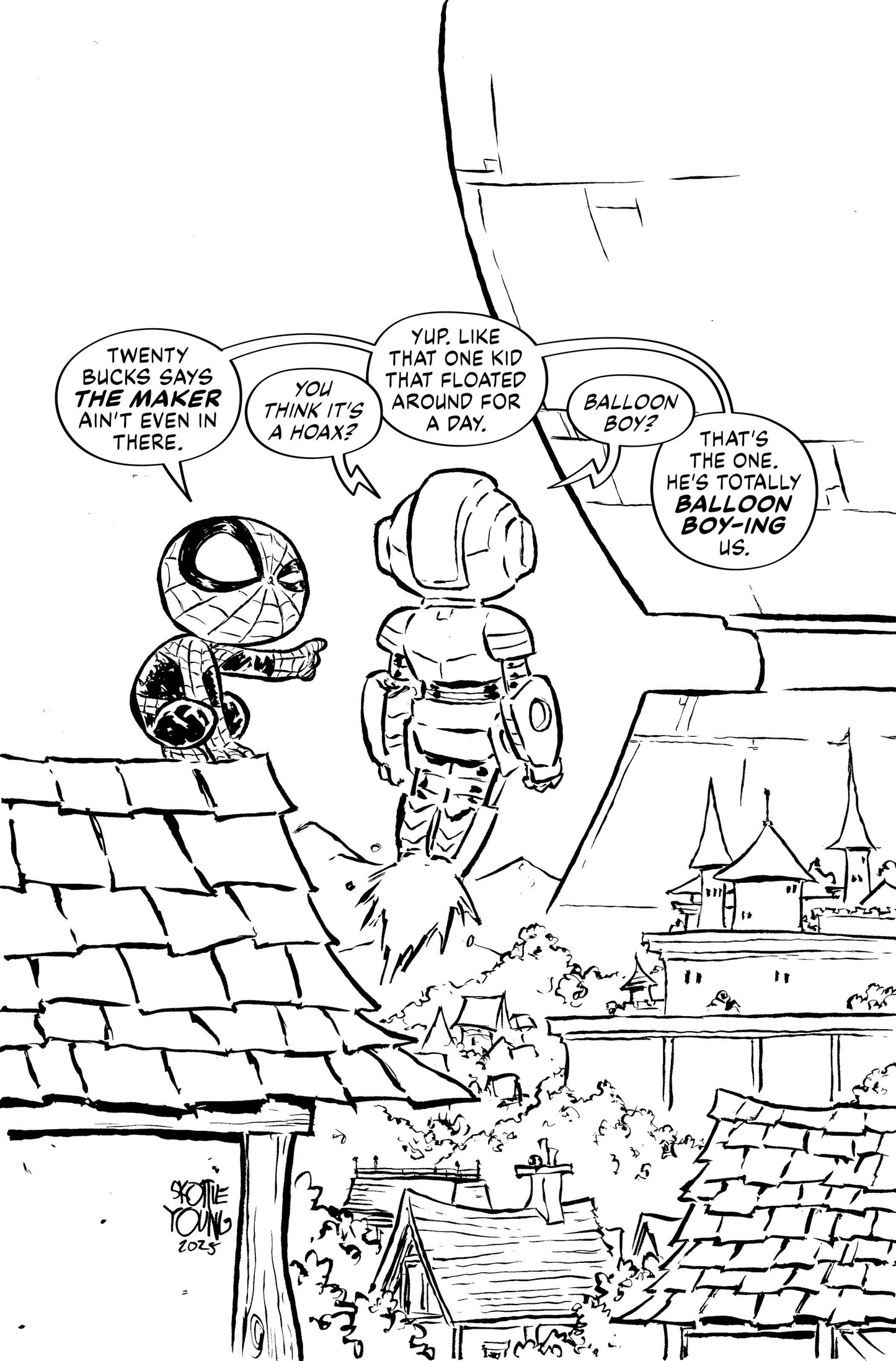 ULTIMATE ENDGAME #1 SKOTTIE YOUNG BLACK AND WHITE FULL ART VARIANT (2026) Comic