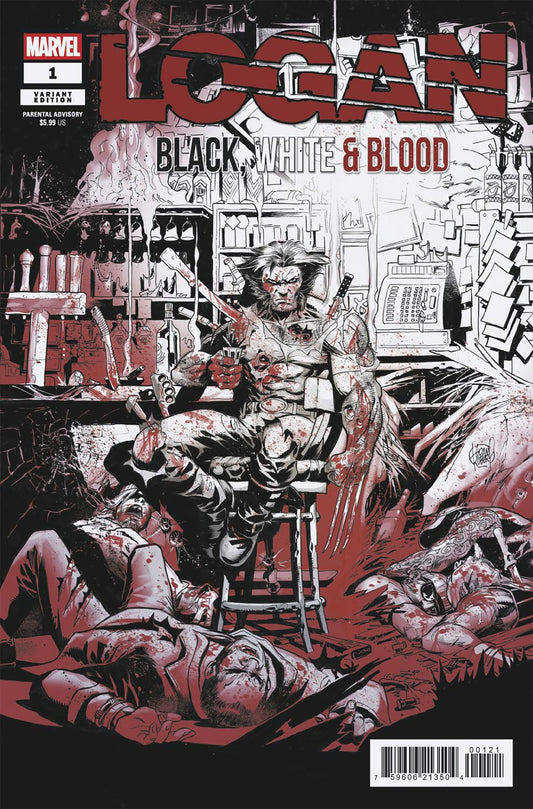 LOGAN: BLACK, WHITE & BLOOD #1 ADAM KUBERT VARIANT (Marvel 2026) 1st Print Comic