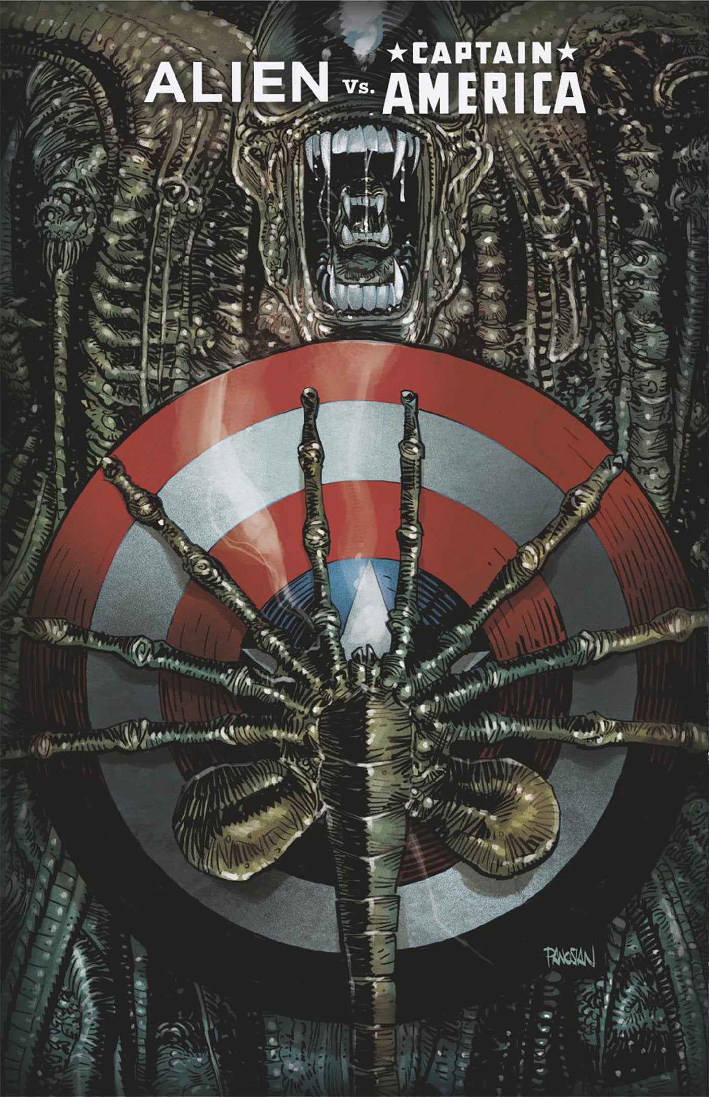 ALIEN VS. CAPTAIN AMERICA #1 DAN PANOSIAN FOIL VARIANT