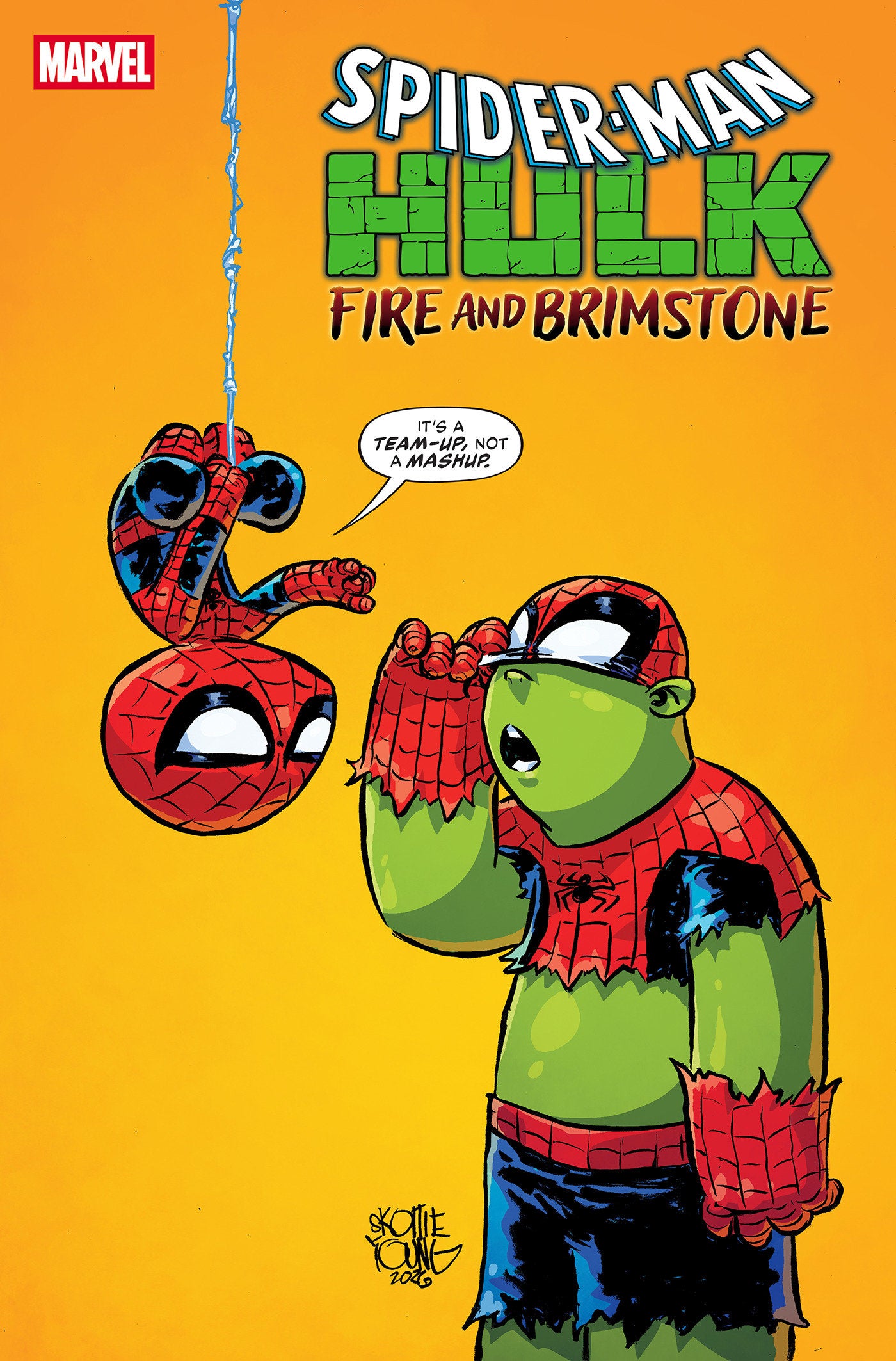 SPIDER-MAN/HULK: FIRE AND BRIMSTONE #1 SKOTTIE YOUNG VARIANT (Marvel 2026) Comic