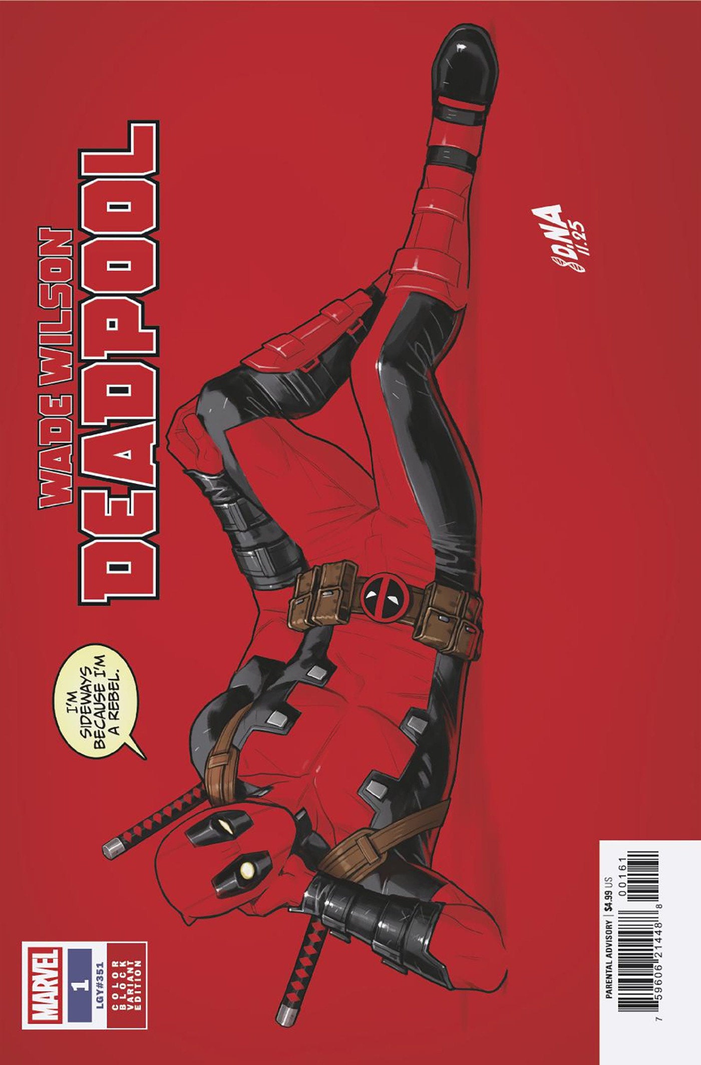 WADE WILSON: DEADPOOL #1 DAVID NAKAYAMA COLOR BLOCK RED VARIANT (2026) Comic