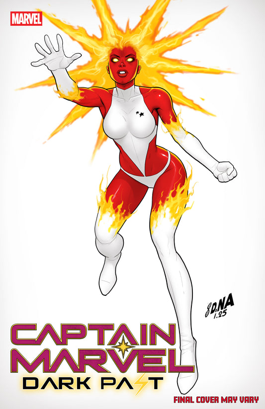CAPTAIN MARVEL: DARK PAST #1 DAVID NAKAYAMA COLOR BLOCK WHITE VARIANT (Marvel 2026) 1st Print Comic