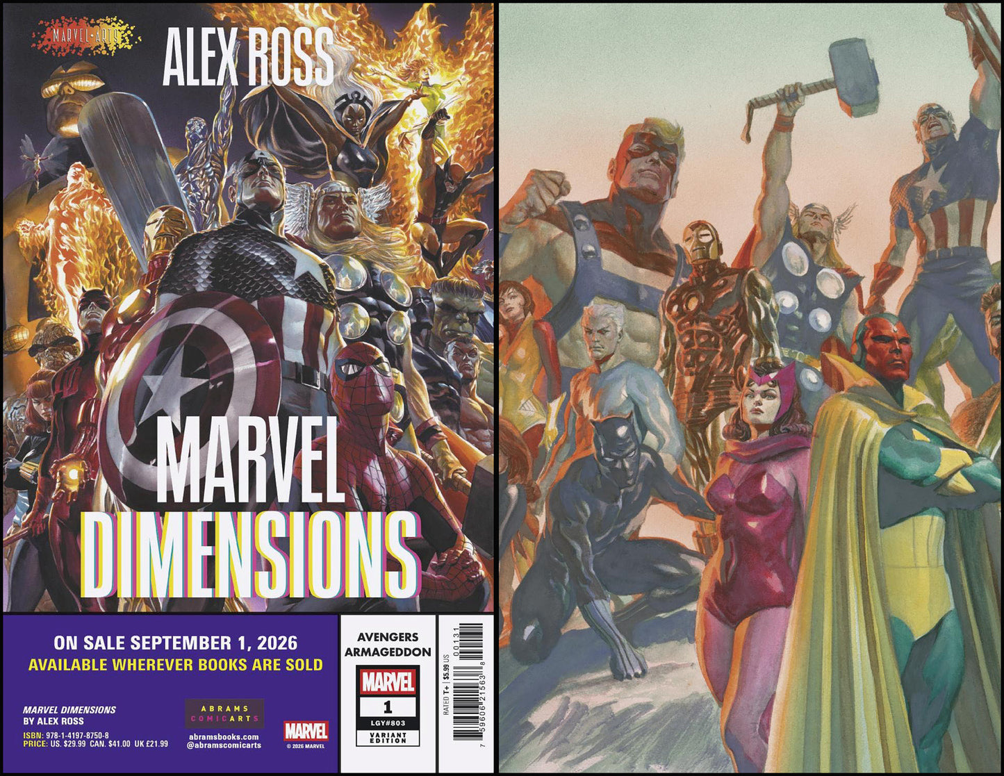 AVENGERS: ARMAGEDDON #1 ALEX ROSS MARVEL DIMENSIONS VARIANT (Marvel 2026) Comic