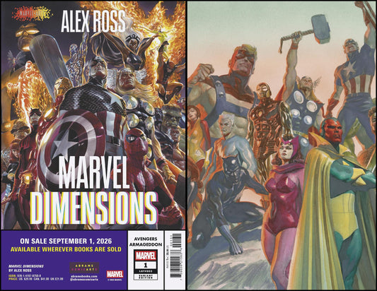AVENGERS: ARMAGEDDON #1 ALEX ROSS MARVEL DIMENSIONS VARIANT (Marvel 2026) Comic