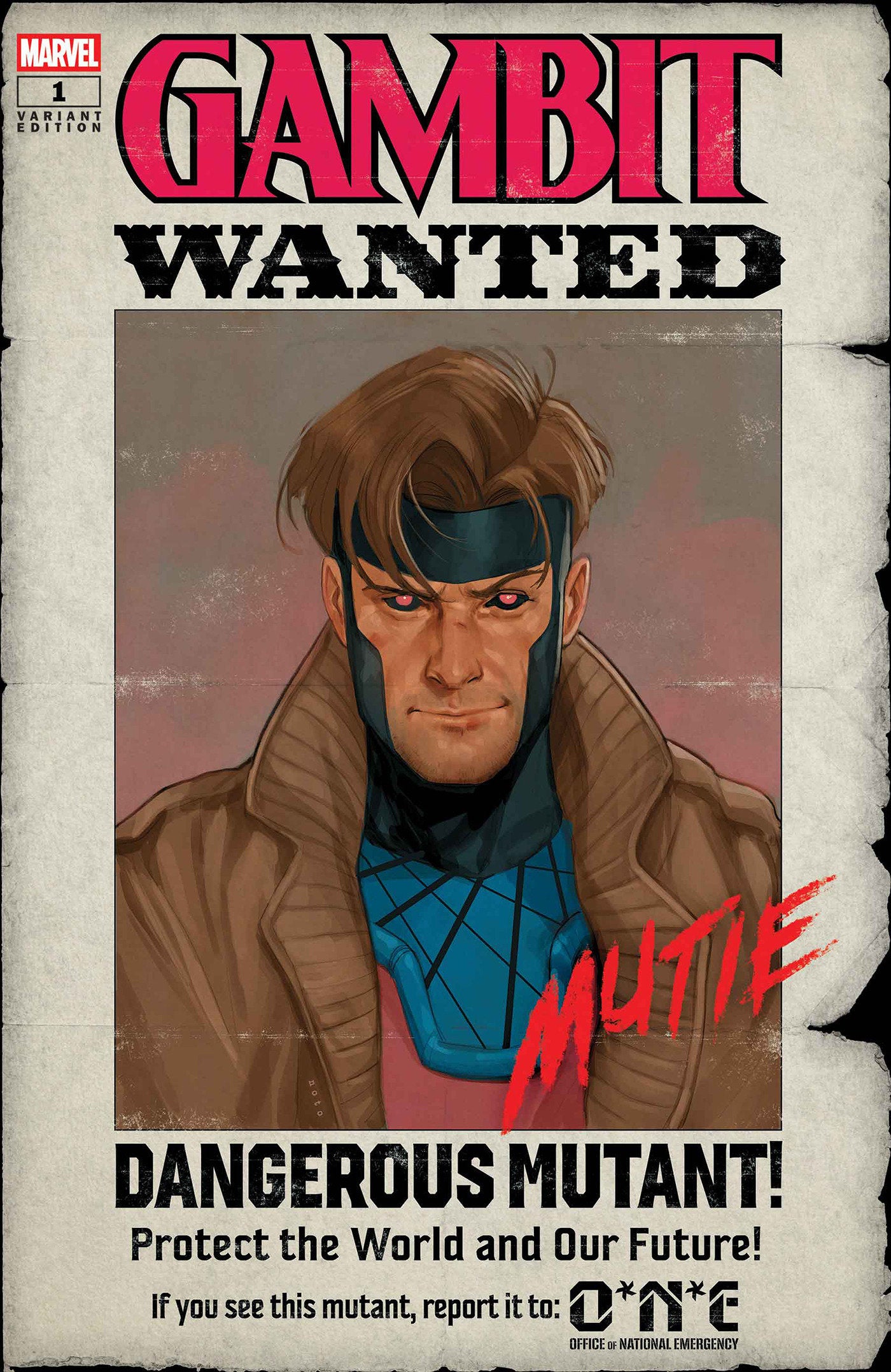 GAMBIT: WANTED #1 PHIL NOTO WANTED VARIANT B (Marvel 2026) 1st Print Comic