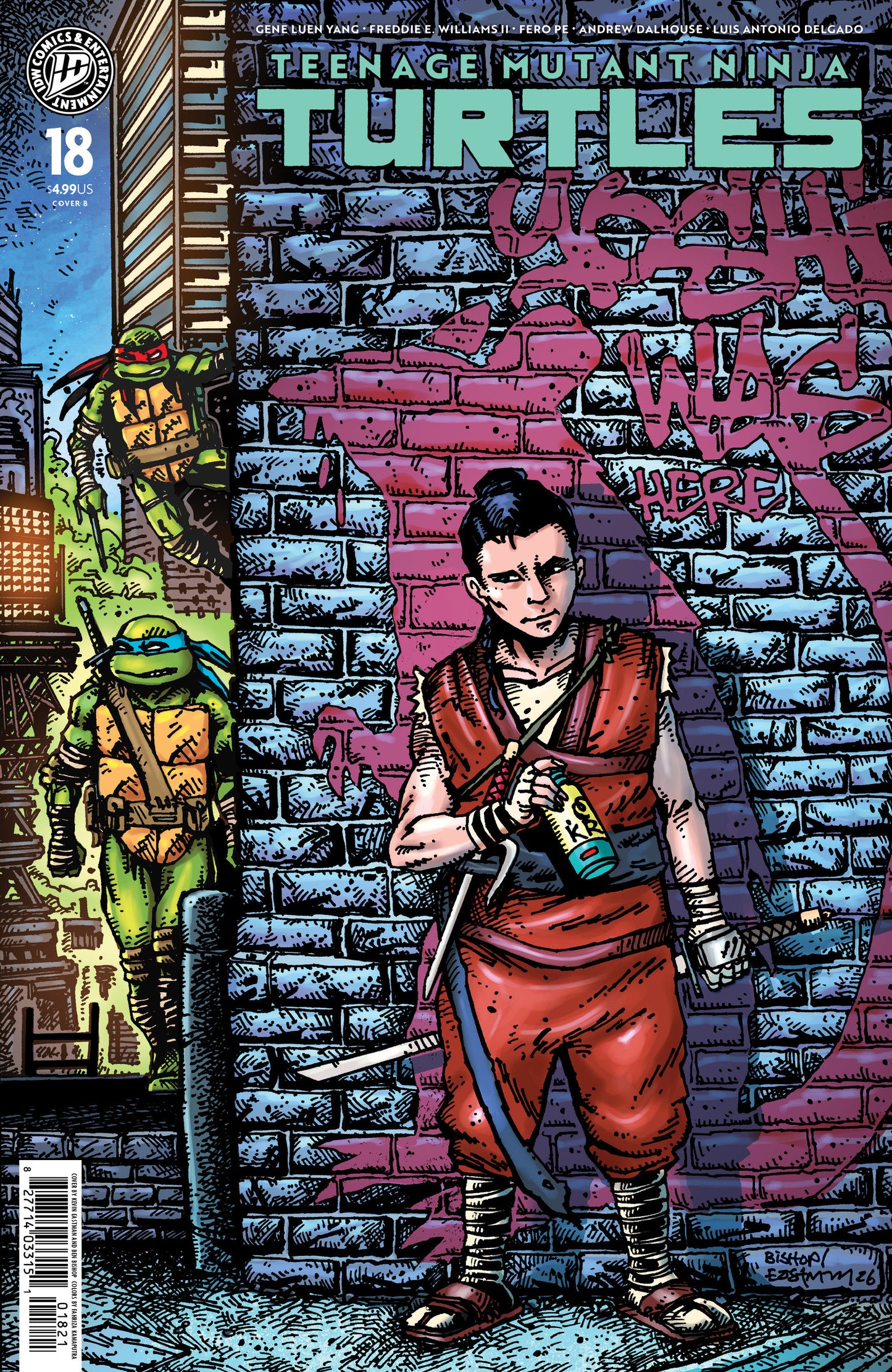 TEENAGE MUTANT NINJA TURTLES #18 VARIANT B (EASTMAN & BISHOP) (IDW 2026) Comic