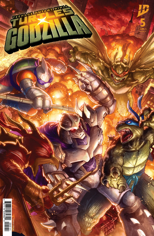 TEENAGE MUTANT NINJA TURTLES X GODZILLA #5 COVER A (PE) (IDW 2026) Comic