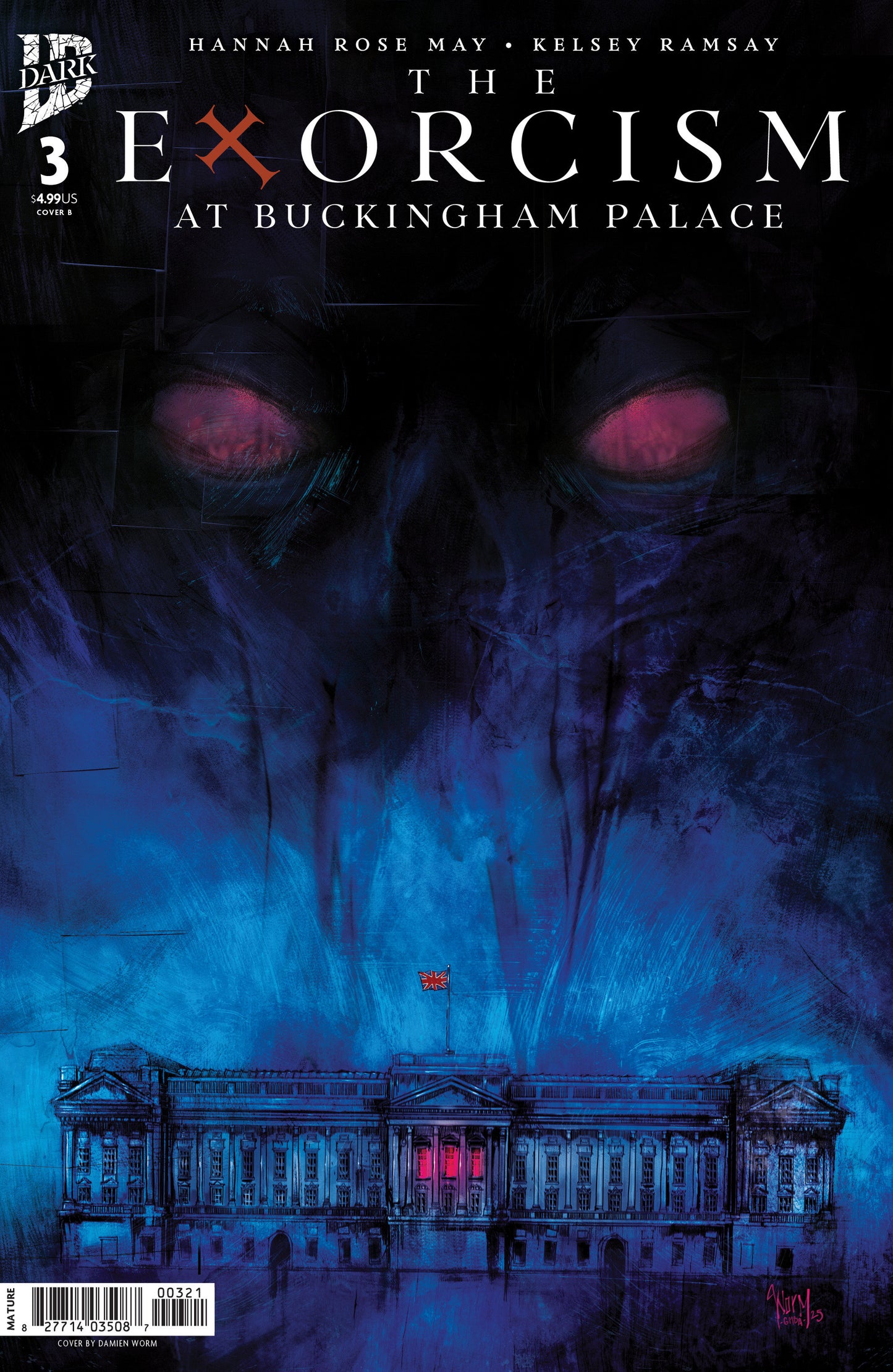 THE EXORCISM AT BUCKINGHAM PALACE #3 VARIANT B (DAMIEN WORM) (IDW 2026) Comic
