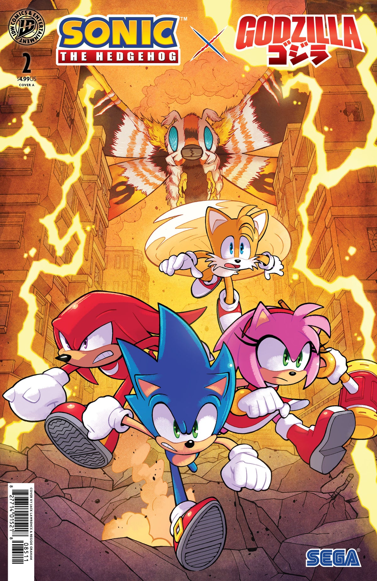 SONIC THE HEDGEHOG X GODZILLA #2 COVER A (LAWRENCE) (IDW Publishing 2026) Comic