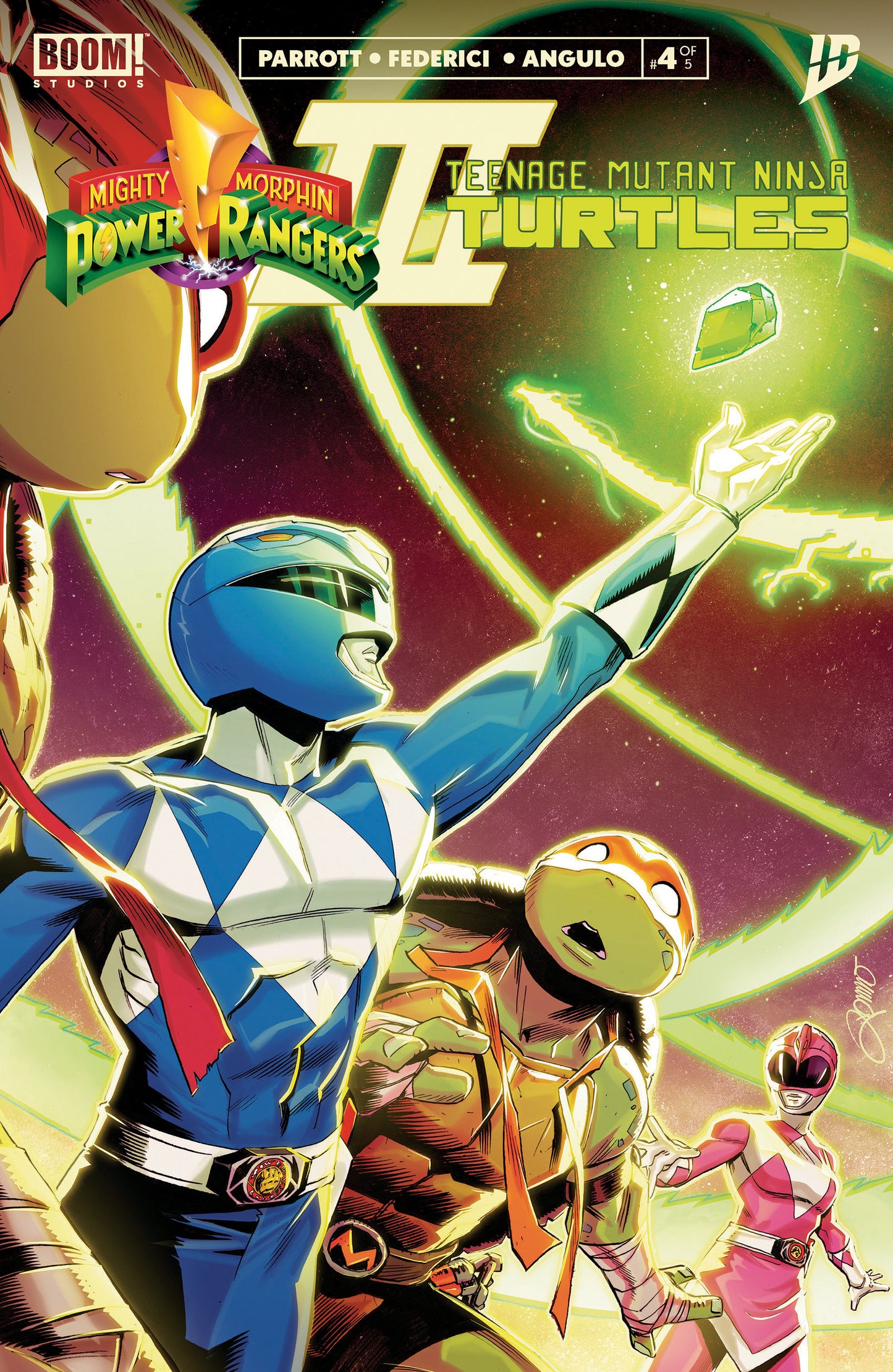 MIGHTY MORPHIN POWER RANGERS/TEENAGE MUTANT NINJA TURTLES III #4 A MAIN
