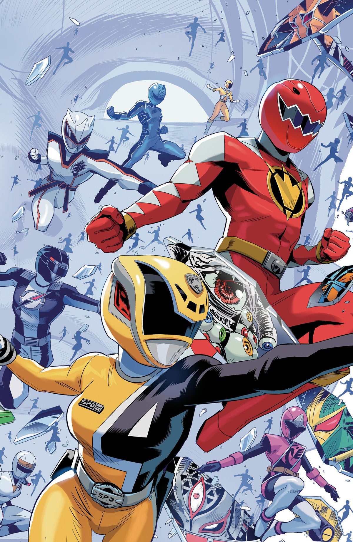 POWER RANGERS UNLIMITED #3 C EVERY RANGER EVER CARD STOCK CONNECTING VARIANT