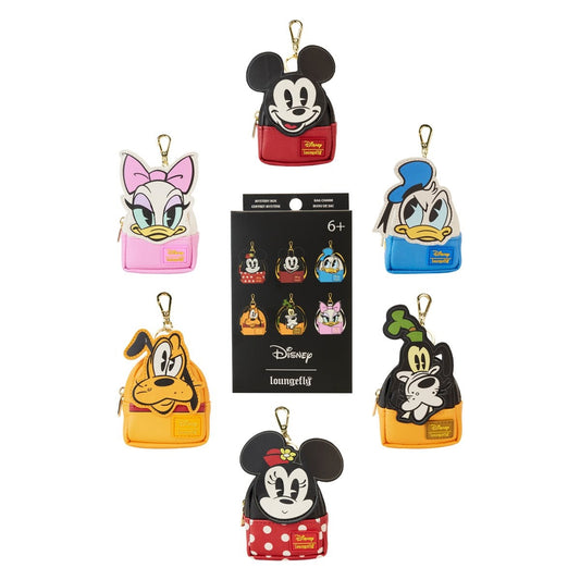 LOUNGEFLY MICKEY & FRIENDS MINI BACKPACK BAG CHARM MYSTERY BOX