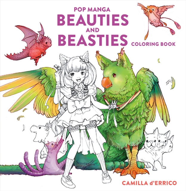POP MANGA BEAUTIES AND BEASTIES COLORING BOOK