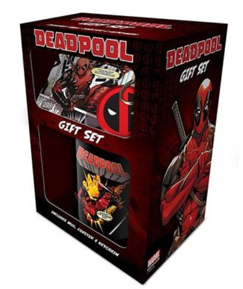 DEADPOOL (MERC GOALS) MUG COASTER KEYCHAIN GIFT SET