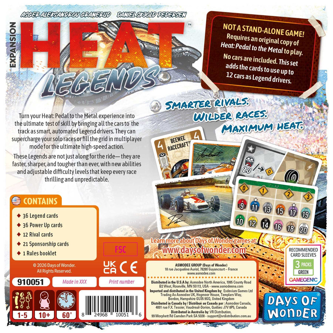 HEAT: PEDAL TO THE METAL - LEGENDS EXPANSION
