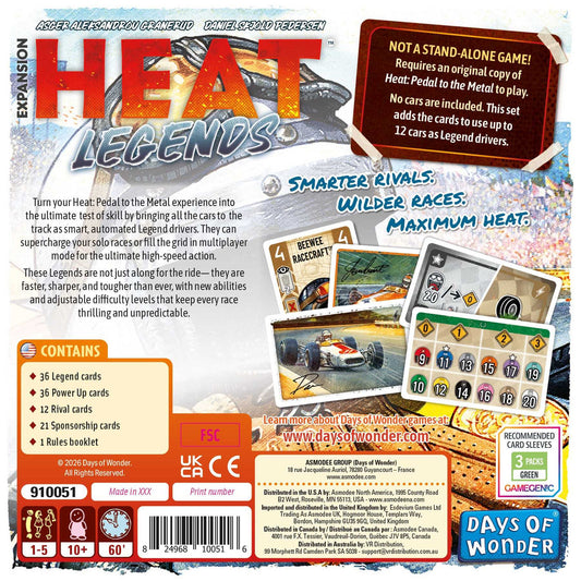 HEAT: PEDAL TO THE METAL - LEGENDS EXPANSION