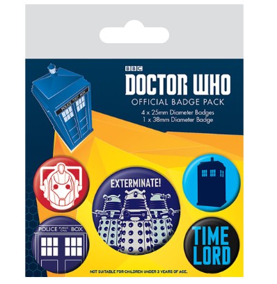 DOCTOR WHO (EXTERMINATE) BADGE PACK