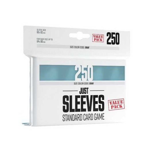UNIT GAMEGENIC JUST SLEEVES: STANDARD CARD GAME VALUE PACK: CLEAR (250 CT.)