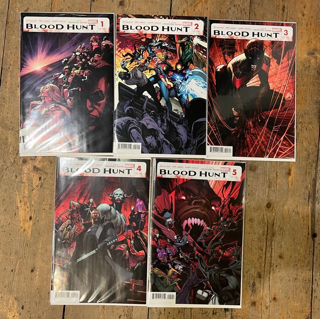 PRE-OWNED FULL SET OF MARVEL'S BLOOD HUNT ISSUES #1 TO #5 FIRST PRINTS