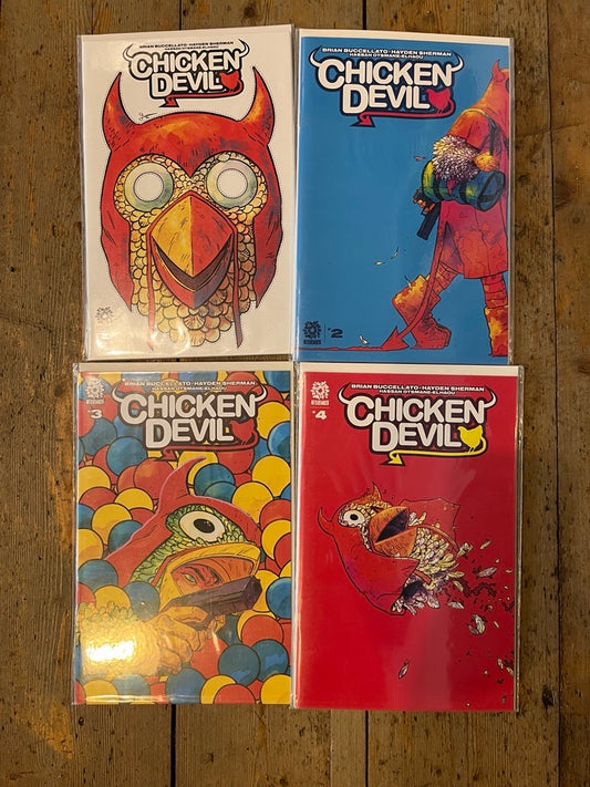PRE-OWNED FULL SET CHICKEN DEVIL ISSUES  #1-#4 (MATURE) AFTERSHOCK