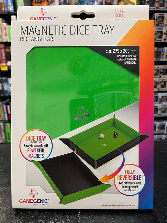 MAGNETIC DICE TRAY RECTANGULAR BLACK/GREEN
