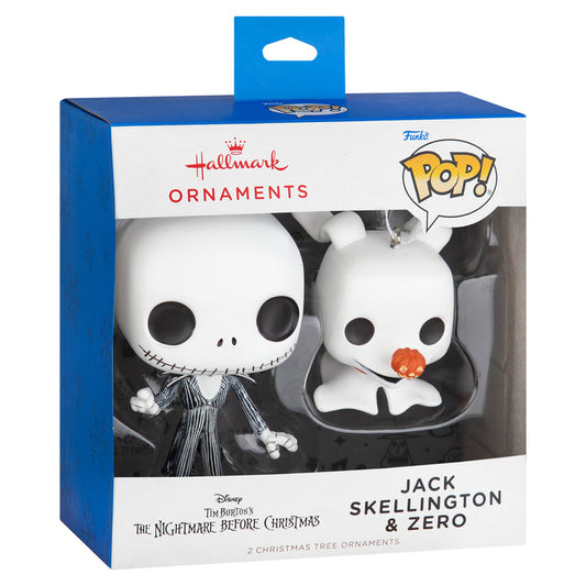 HALLMARK FUNKO NBX JACK & ZERO 2PK CHRISTMAS ORNAMENTS