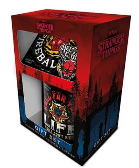 STRANGER THINGS 4 (HELLFIRE) MUG COASTER GIFT SET