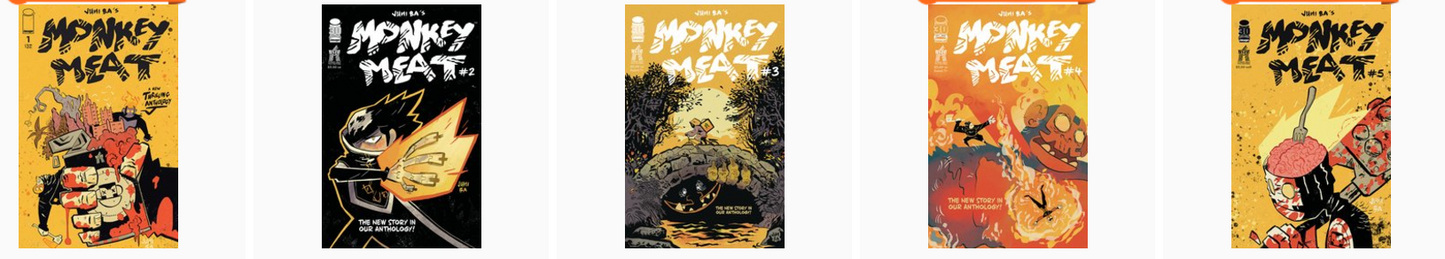 MONKEY MEAT FULL SET ISSUES #1 TO #5 PRE-OWNED