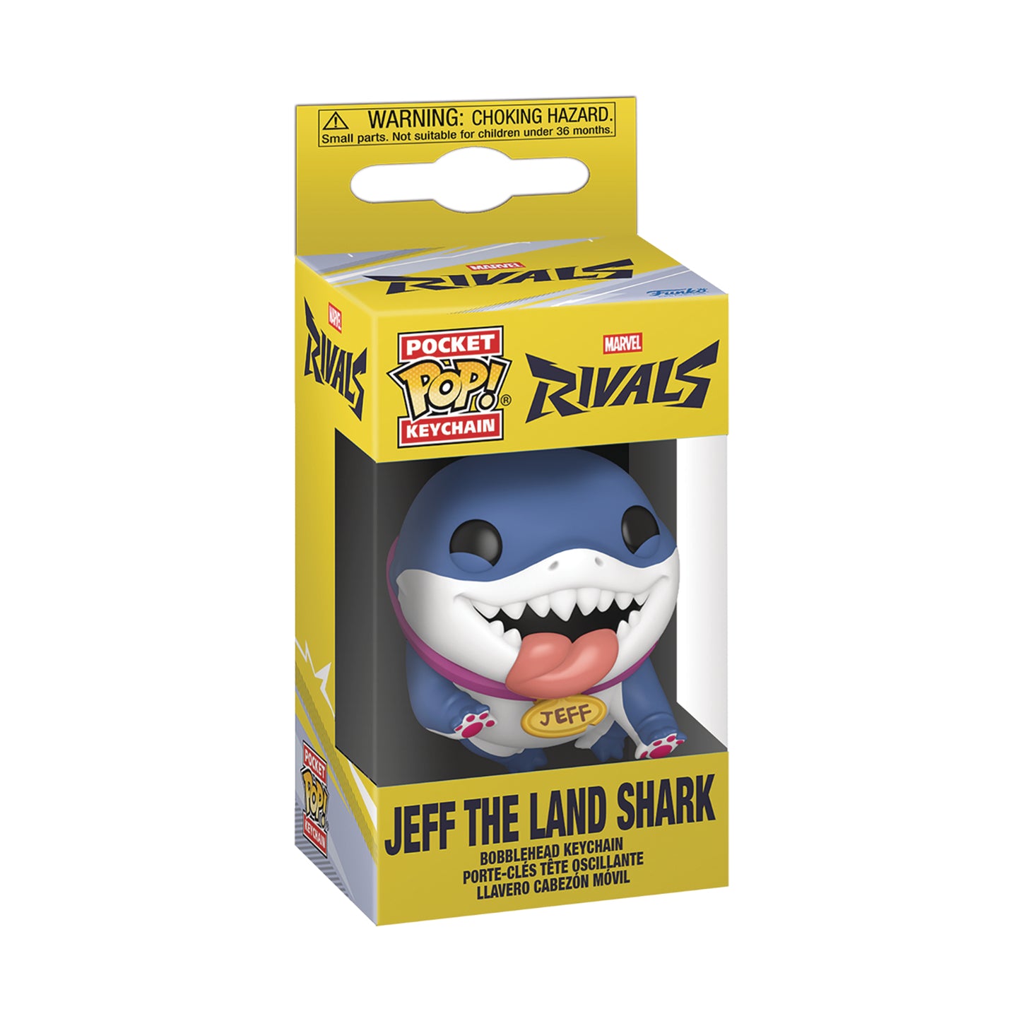 POP KEYCHAIN MARVEL RIVALS JEFF THE LAND SHARK FIGURE