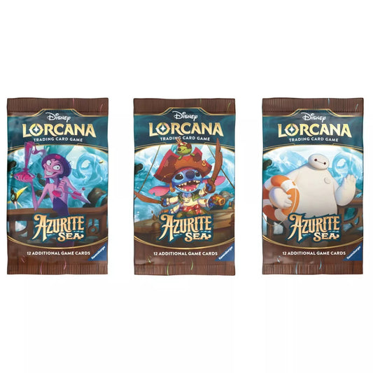 DISNEY LORCANA SET 6 - AZURITE SEA - INDIVIDUAL BOOSTER PACK (CONTAINS 12 CARDS)