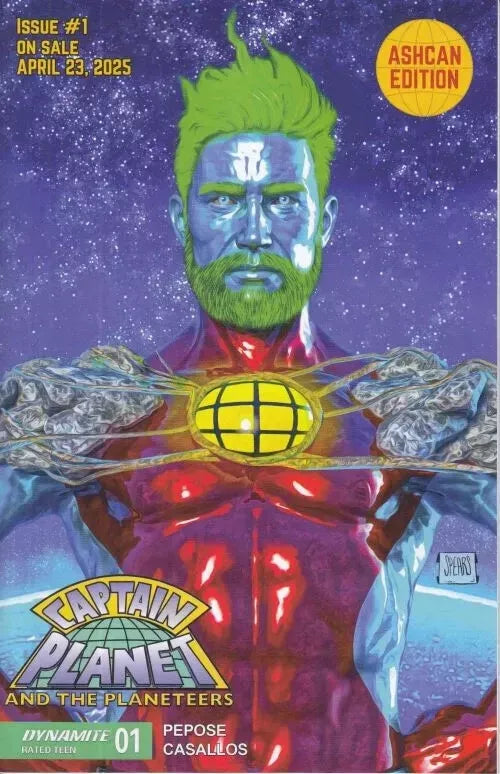 CAPTAIN PLANET #1 ASHCAN EDITION NM- 1ST PRINT DYNAMITE COMICS