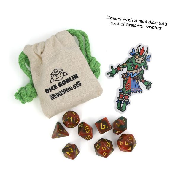 THE SHAMAN 8-PIECE RPG DICE SET BY DICE GOBLIN