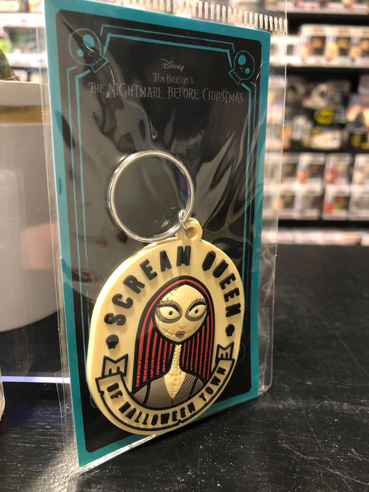 THE NIGHTMARE BEFORE CHRISTMAS (SCREAM QUEEN) RUBBER KEYCHAIN