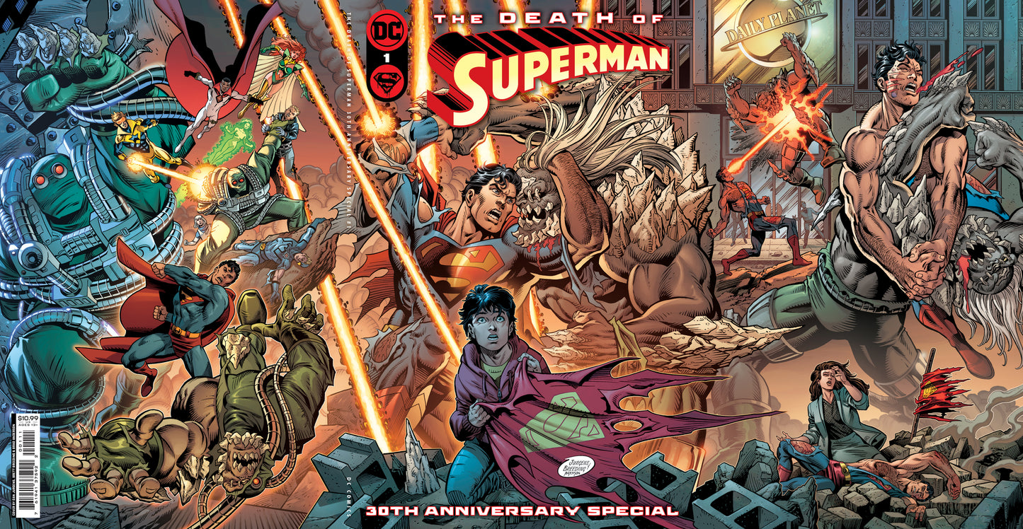 DEATH OF SUPERMAN 30TH ANN SPEC #1 CVR A JURGENS BREEDING GA